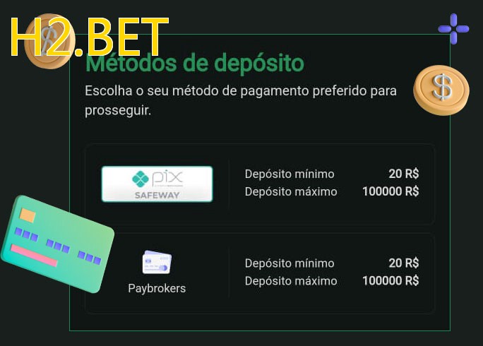 O cassino H2.BETbet oferece uma grande variedade de métodos de pagamento